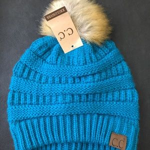 Fur Pom CC Beanie